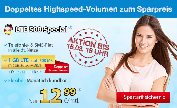 Doppeltes Highspeed-Volumen zum Sparpreis